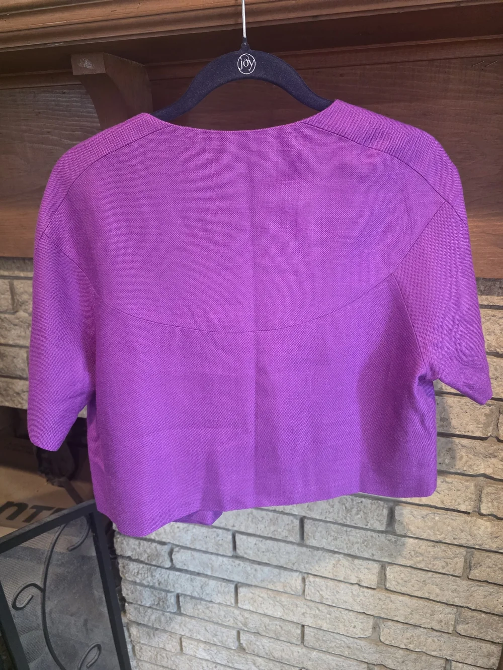 kate spade Micah Purple Short-Sleeve Open-Front Blazer